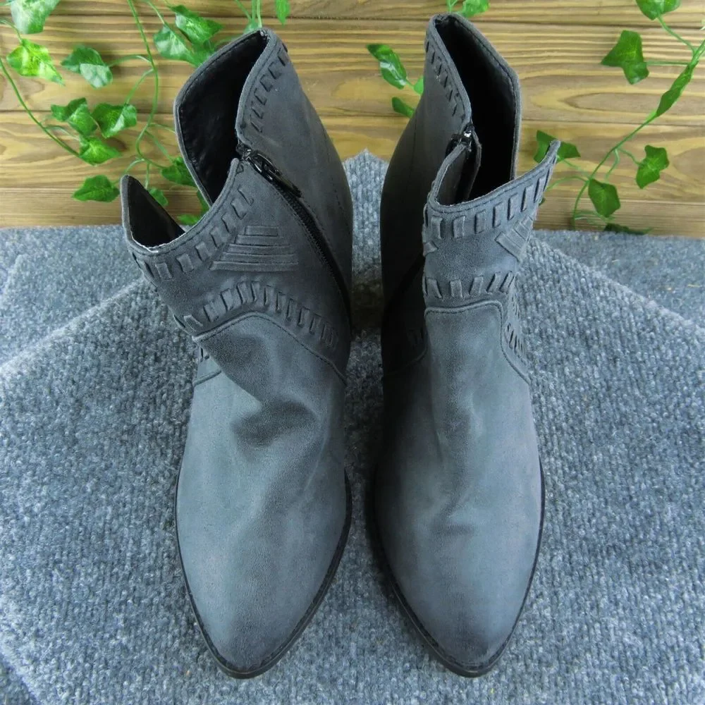 ZIGIsoho Halyn Women Ankle Boots Boots Size 9.5 Medium Gray‎ Synthetic Zip